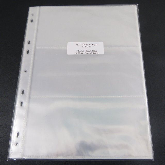 A pack of 10 binder pages