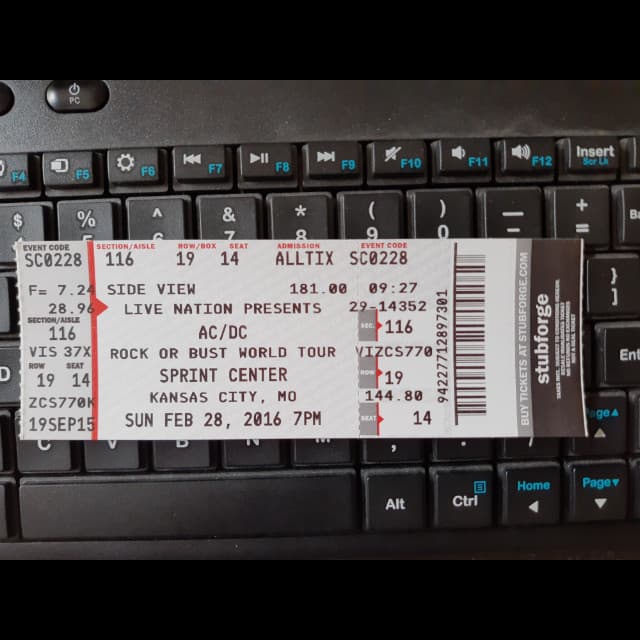 User submitted photo of ticket