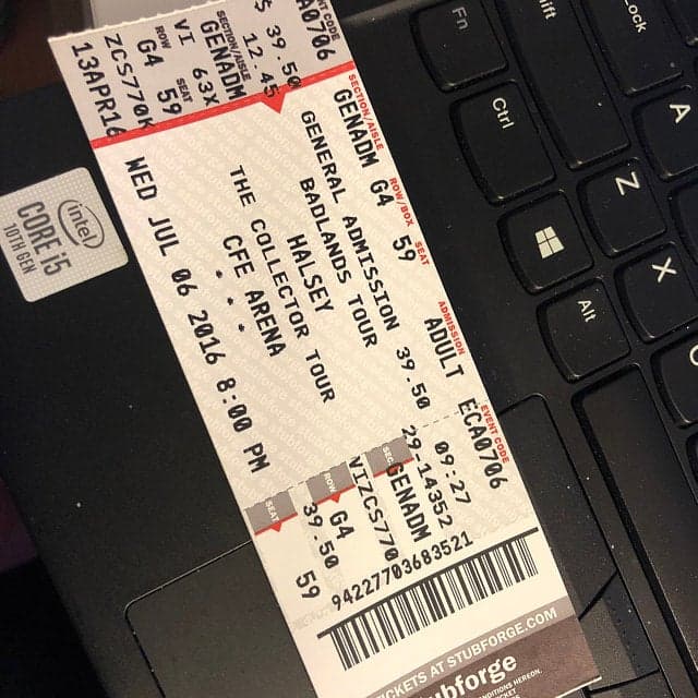 User submitted photo of ticket