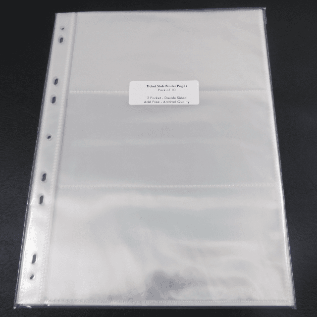 A pack of 10 binder pages