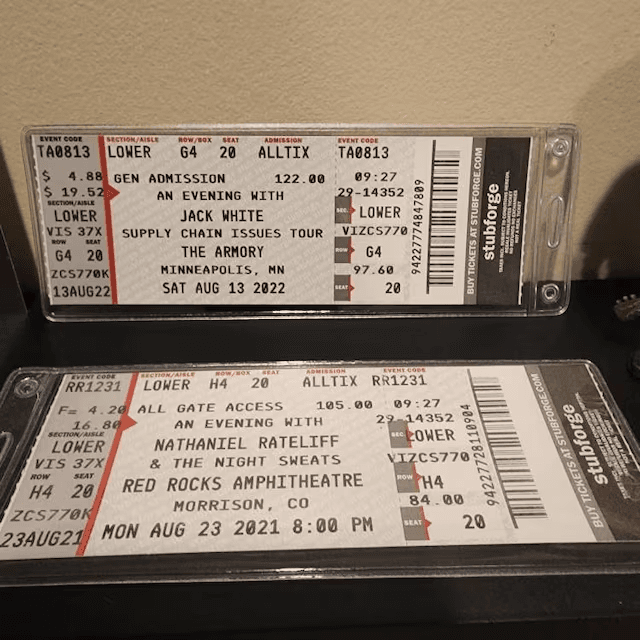 User submitted photo of ticket