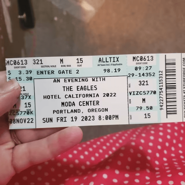 User submitted photo of ticket