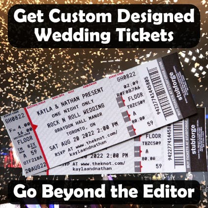 Custom Wedding Tickets