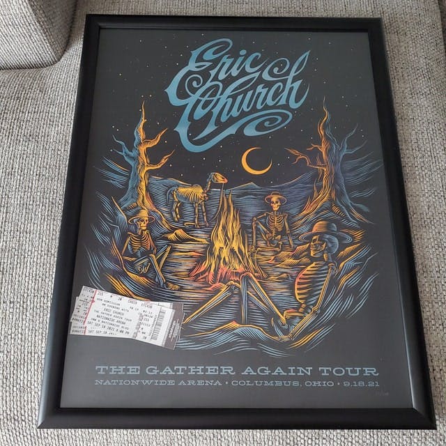 Eric Church Poster with Stubforge Tickets