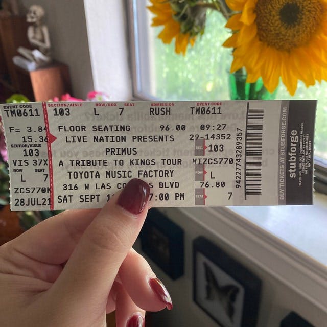 User submitted photo of ticket